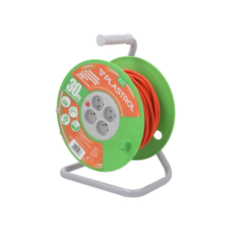 Prelungitor alimentare; 3x1,5mm2; bobinat; Prize: 4; PVC; 30m; 16A