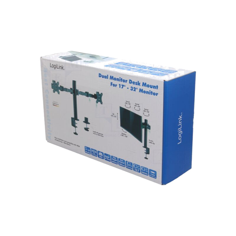 Suport pentru monitor; 9kg; 17÷32"; Lung.braţ: 380mm