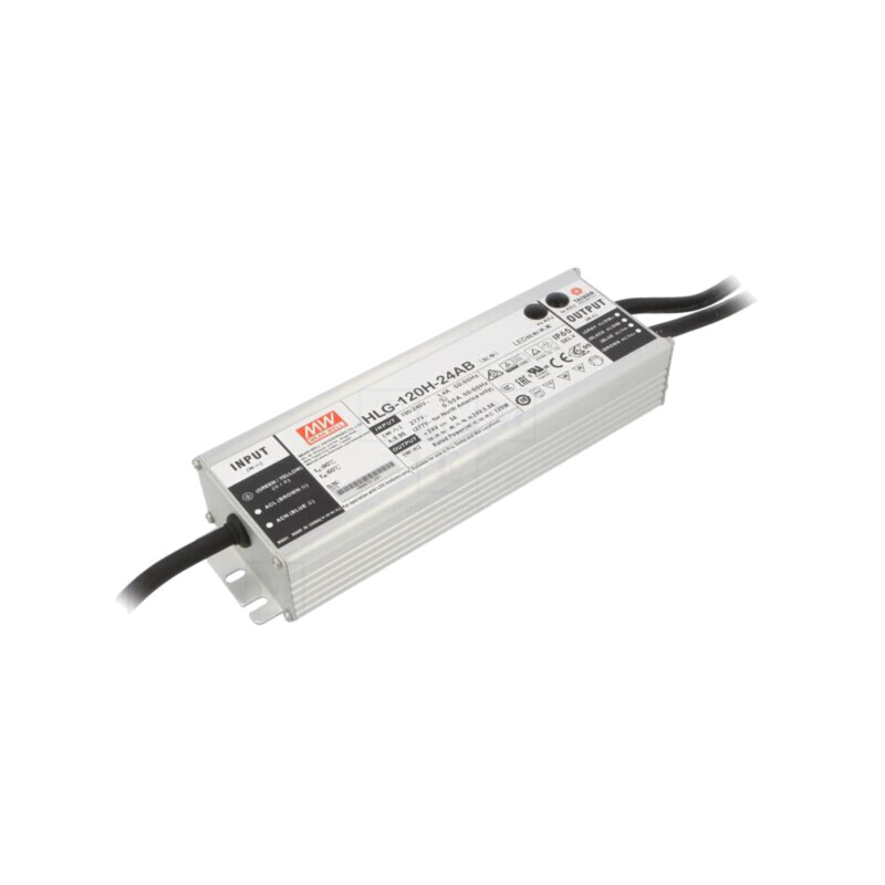 Alimentator: pulsatoriu; LED; 120W; 24VDC; 2,5÷5A; 90÷305VAC; IP65