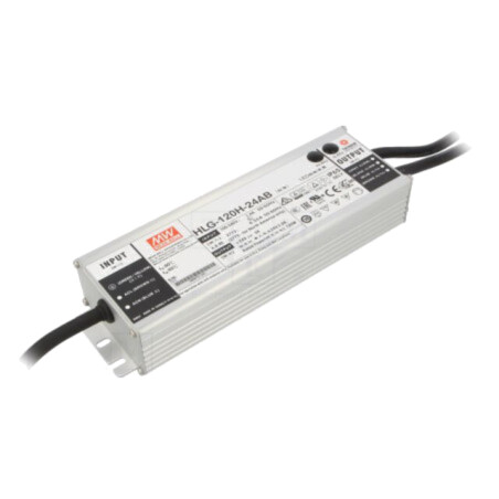 Alimentator: pulsatoriu; LED; 120W; 24VDC; 2,5÷5A; 90÷305VAC; IP65