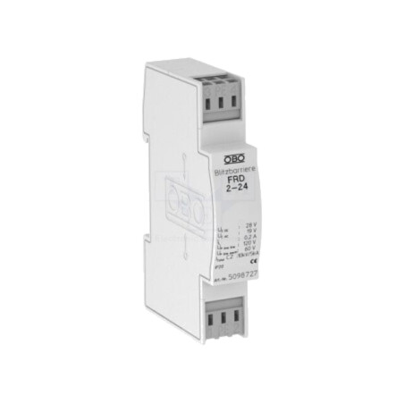 Limitator de supratensiuni; Tip 2+3; Poli: 2; 19VAC; -40÷80°C