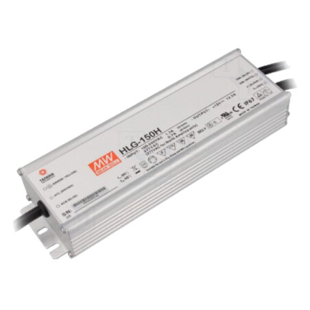 Alimentator: pulsatoriu; LED; 150W; 15VDC; 10A; 90÷305VAC; IP67