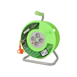 Prelungitor alimentare; 3x1,5mm2; bobinat; Prize: 4; PVC; 30m