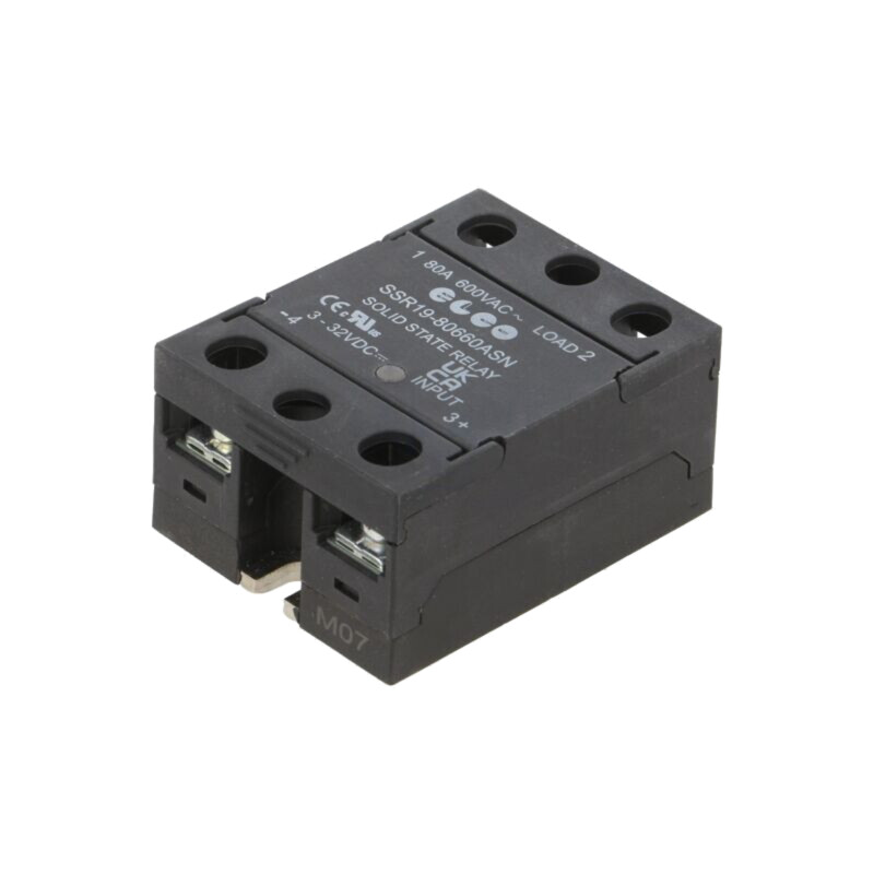 Releu: semiconductor; Ucom: 3÷32VDC; 80A; 24÷660VAC; SSR19; 1-fazat Releu: semiconductor; Ucom: 3÷32VDC; 80A; 24÷660VAC; SSR19; 1-fazat