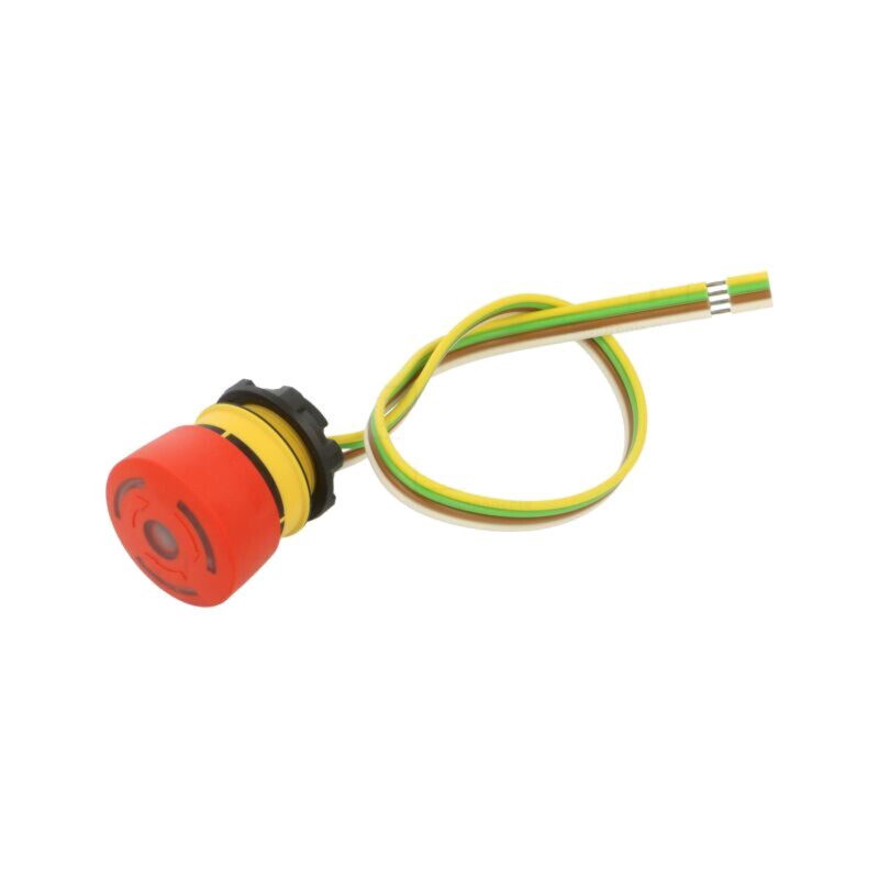 Comutator: de siguranţă; 22mm; Poz.i stab: 2; NC; roşie; LED; IP65