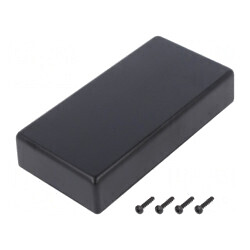 Carcasă universală neagră SMART ABS 64mm x 128mm x 26mm | Electronic-mag.ro | Componente Electronice