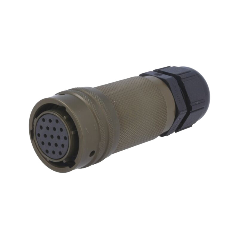 Conector: circular; mufă; pe cablu; PIN: 19; mamă; cu intrare cablu Conector: circular; mufă; pe cablu; PIN: 19; mamă; cu intrare cablu