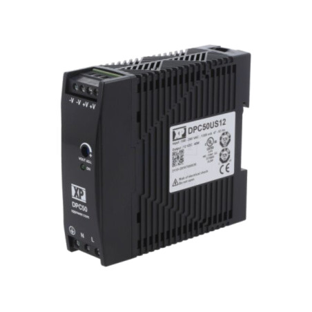 Alimentator: pulsatoriu; pentru şină DIN; 50W; 12VDC; 4A; -25÷70°C