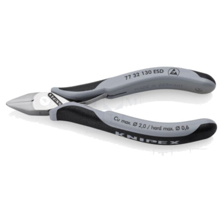 Cleşti; laterali,pt.tăiere; ESD; 130mm; faţetă mică