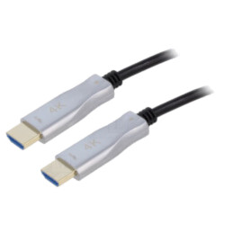 Cablu; HDCP 2.2,HDMI 2.0,optic; HDMI mufă,din ambele părţi; 30m