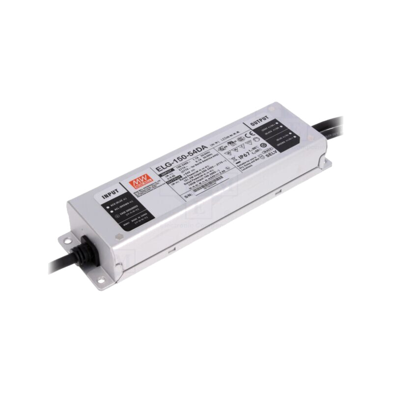 Alimentator: pulsatoriu; LED; 150W; 54VDC; 2,8A; 100÷305VAC; IP67 Alimentator: pulsatoriu; LED; 150W; 54VDC; 2,8A; 100÷305VAC; IP67
