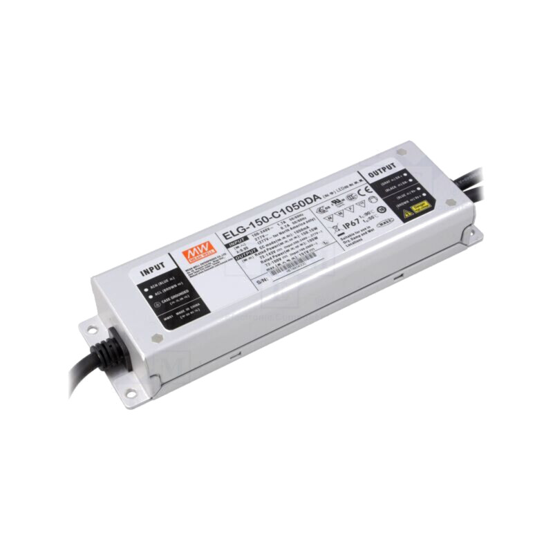 Alimentator: pulsatoriu; LED; 150W; 72÷143VDC; 1,05A; 100÷305VAC Alimentator: pulsatoriu; LED; 150W; 72÷143VDC; 1,05A; 100÷305VAC
