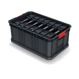Container: set cu compartimente; neagră; 520x329x210mm; 50kg