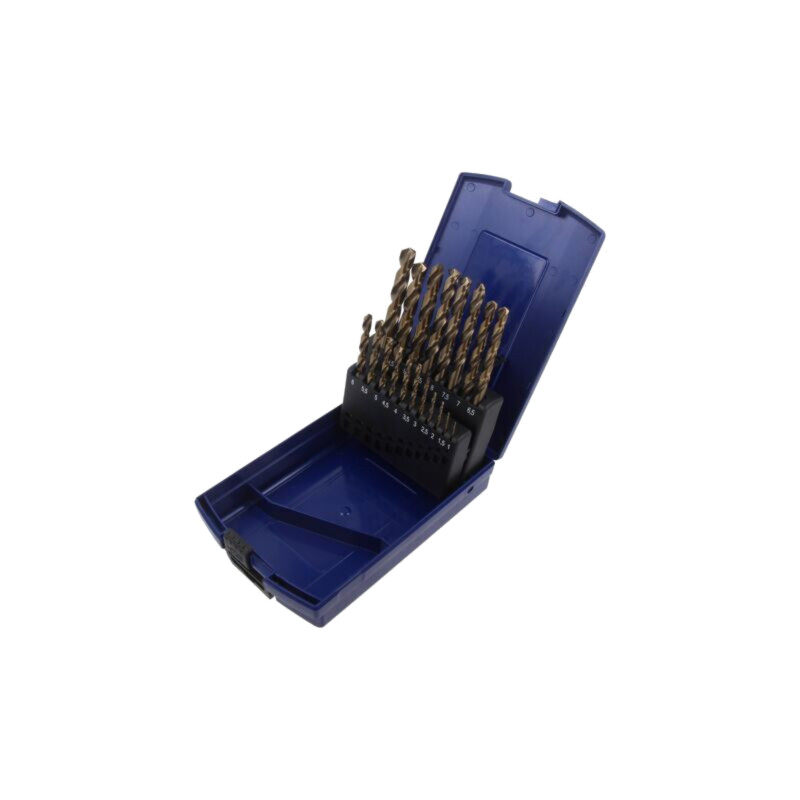 Set de burghie; pt.metal; oţel rapid cu cobalt HSS-E; 19buc.