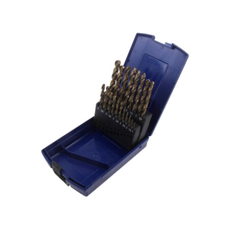 Set de burghie; pt.metal; oţel rapid cu cobalt HSS-E; 19buc.
