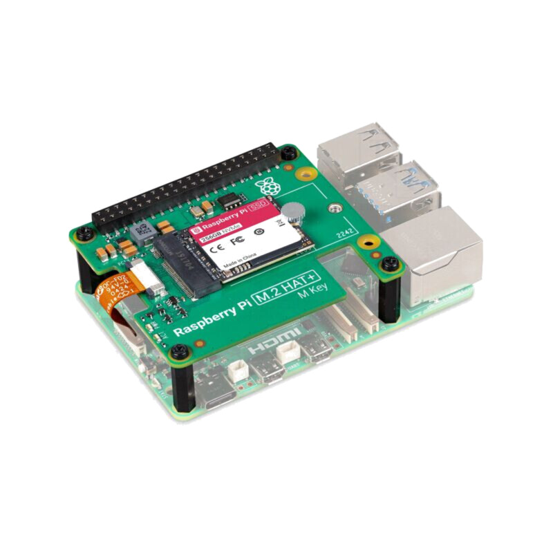 Adaptor; Raspberry Pi 5; Raspberry Pi M.2 HAT+,SSD; 256GBFLASH
