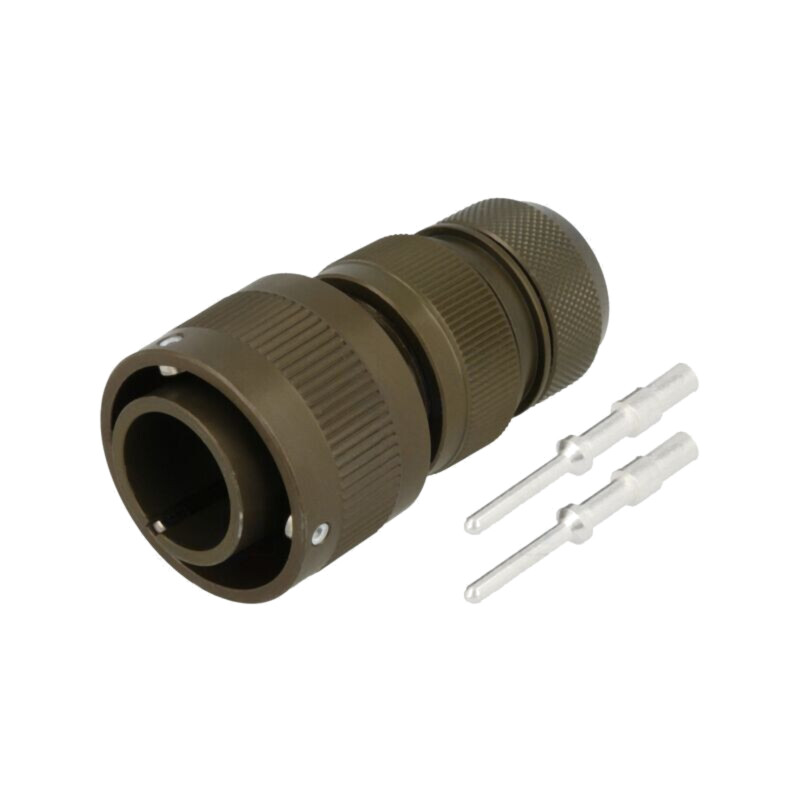 Conector: militar; mufă; tată; PIN: 2; dimensiune 16; VG95234; oliv Conector: militar; mufă; tată; PIN: 2; dimensiune 16; VG95234; oliv