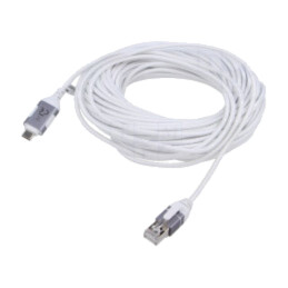 Cablu; slim,USB 3.1; RJ45 mufă,USB C mufă; nichelat; 15m; alb