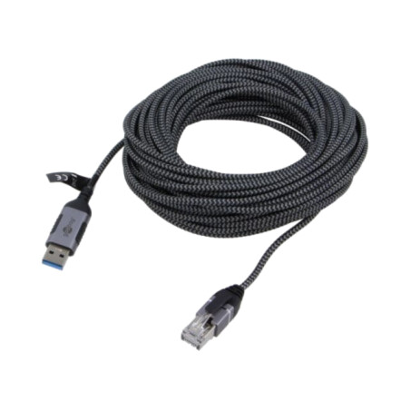 Cablu; slim,USB 3.0; RJ45 mufă,USB A mufă; nichelat; 15m; U/FTP