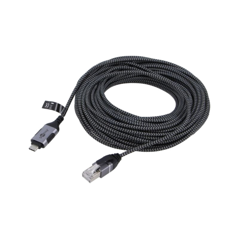 Cablu; slim,USB 3.1; RJ45 mufă,USB C mufă; nichelat; 15m; U/FTP Cablu; slim,USB 3.1; RJ45 mufă,USB C mufă; nichelat; 15m; U/FTP