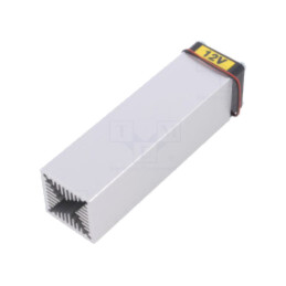 Radiator: extrudat; L: 100mm; W: 30mm; H: 30mm; aluminiu; brut; 12VDC