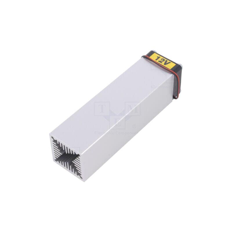 Radiator: extrudat; L: 100mm; W: 30mm; H: 30mm; aluminiu; brut; 12VDC