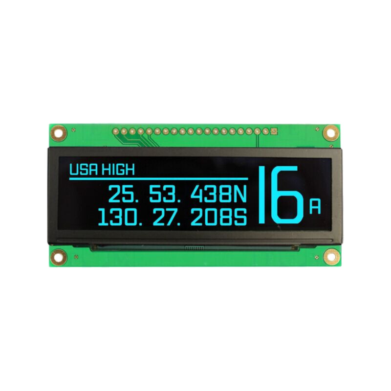 Afişaj: OLED; grafic; 3,12"; 256x64; Dim: 89,2x44x6mm; albastră