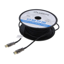 Cablu; HDMI 2.1; HDMI mufă,din ambele părţi; PVC; Lung: 20m; negru