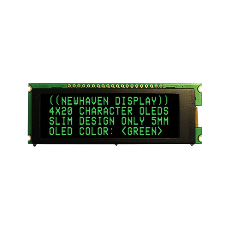 Afişaj: OLED; alfanumerice; 20x4; Dim: 92x31,5x6,5mm; verde; PIN: 20 Afişaj: OLED; alfanumerice; 20x4; Dim: 92x31,5x6,5mm; verde; PIN: 20