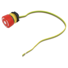 Comutator: de siguranţă; 22mm; Poz.i stab: 2; NC + NO; roşie; fără