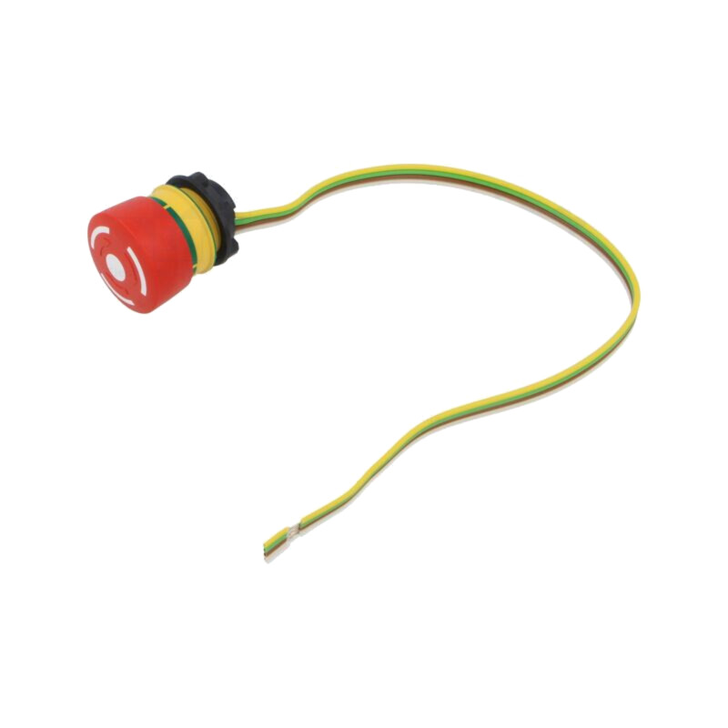 Comutator: de siguranţă; 22mm; Poz.i stab: 2; NC + NO; roşie; fără