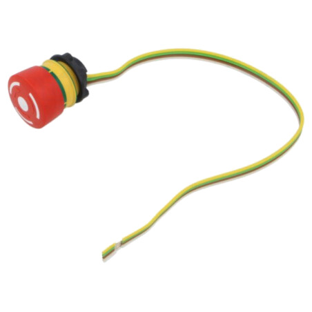 Comutator: de siguranţă; 22mm; Poz.i stab: 2; NC + NO; roşie; fără