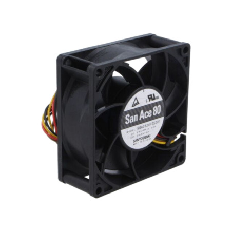 Ventilator: DC; axial; 24VDC; 80x80x32mm; 147m3/h; 57dBA; bilă