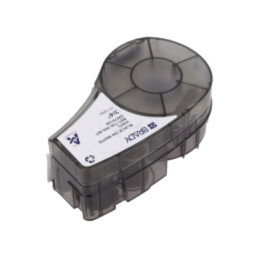 Bandă; 19,1mm; 6,4m; albă; Culoare caracter: neagră