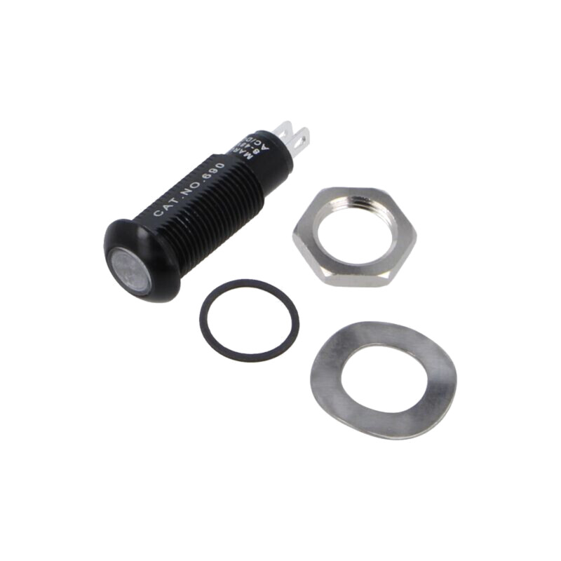 Lampă de control: LED; plată; albastră; 8÷48VDC; 8÷48VAC; Ø9,6mm