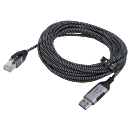 Cablu; slim,USB 3.0; RJ45 mufă,USB A mufă; nichelat; 10m; U/FTP