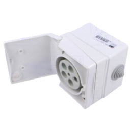Conector: alimentare AC trifazate; soclu; mamă; 32A; 400VAC; IP44