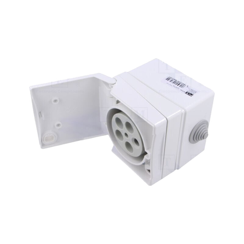 Conector: alimentare AC trifazate; soclu; mamă; 32A; 400VAC; IP44 Conector: alimentare AC trifazate; soclu; mamă; 32A; 400VAC; IP44