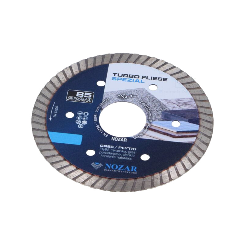 Disc de tăiere diamantat; Ø: 85mm; Øorif: 22,23mm