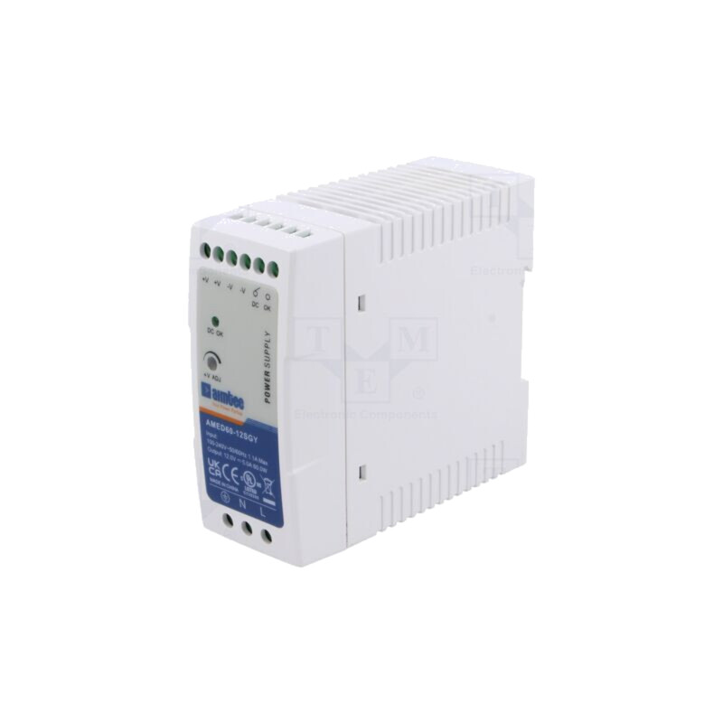 Alimentator: pulsatoriu; pentru şină DIN; 60W; 12VDC; 5A; -20÷70°C