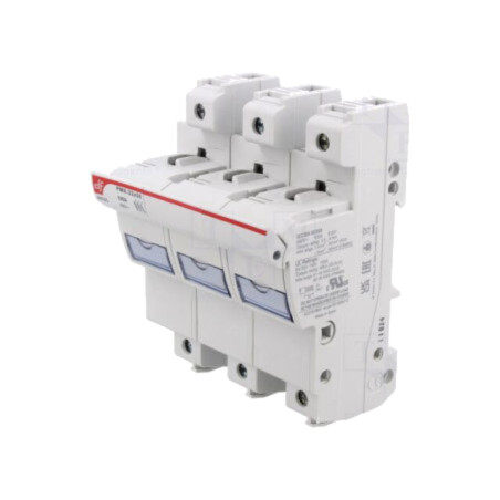 Clemă; siguranţe cilindrice; 22x58mm; pentru şină DIN; 100A; IP20