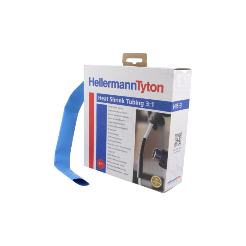 Manşon termocontractabil; 3: 1; 18mm; L: 4m; albastră; din carton