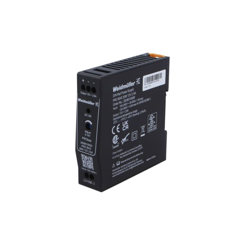 Alimentator: pulsatoriu; pentru şină DIN; 30W; 12VDC; 2,6A; OUT: 1