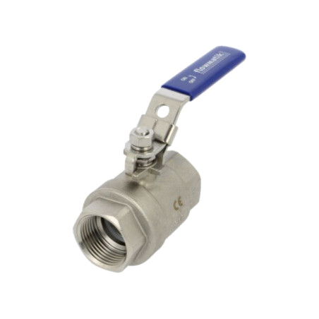 Supapă cu bilă; Oţel rezistent la acizi AISI 316; PTFE; L: 115mm