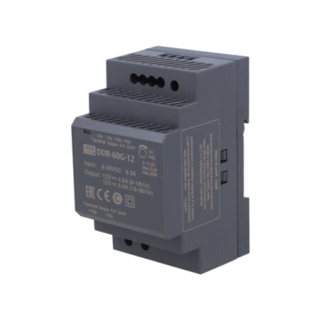 Convertor: DC/DC; 60W; Uintr: 9÷36VDC; Uieş: 12VDC; Iieş: 5A; DDR