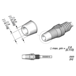 Vârf: pentru ciocane de dezlipit; 5,2x3mm