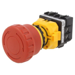 Comutator: de siguranţă; 22mm; NC x2 + NO; roşie; IP65; XW; Poz: 2