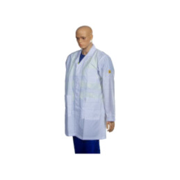 Halat; ESD; XXL; bumbac,poliester,fibre conductoare; albă