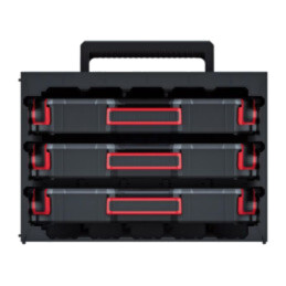 Set cu compartimente; neagră; TAGERCASE; 415mm; 290mm; 295mm