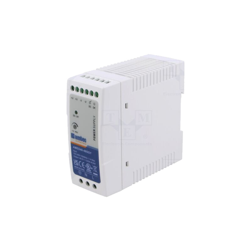 Alimentator: pulsatoriu; pentru şină DIN; 40W; 48VDC; 830mA; 3kV Alimentator: pulsatoriu; pentru şină DIN; 40W; 48VDC; 830mA; 3kV